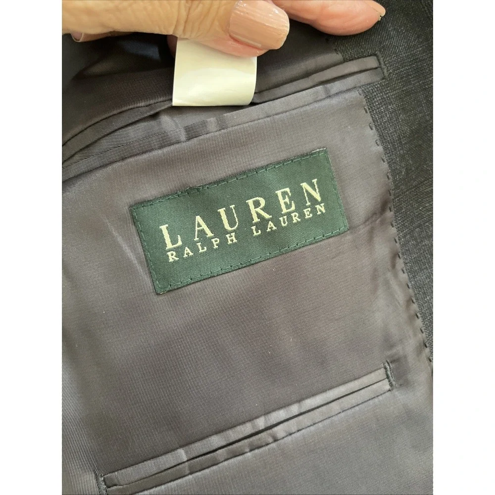 Lauren Ralph Lauren Blazer Men 42R Gray Good 100% Wool‎ 2-Button Sport Coat